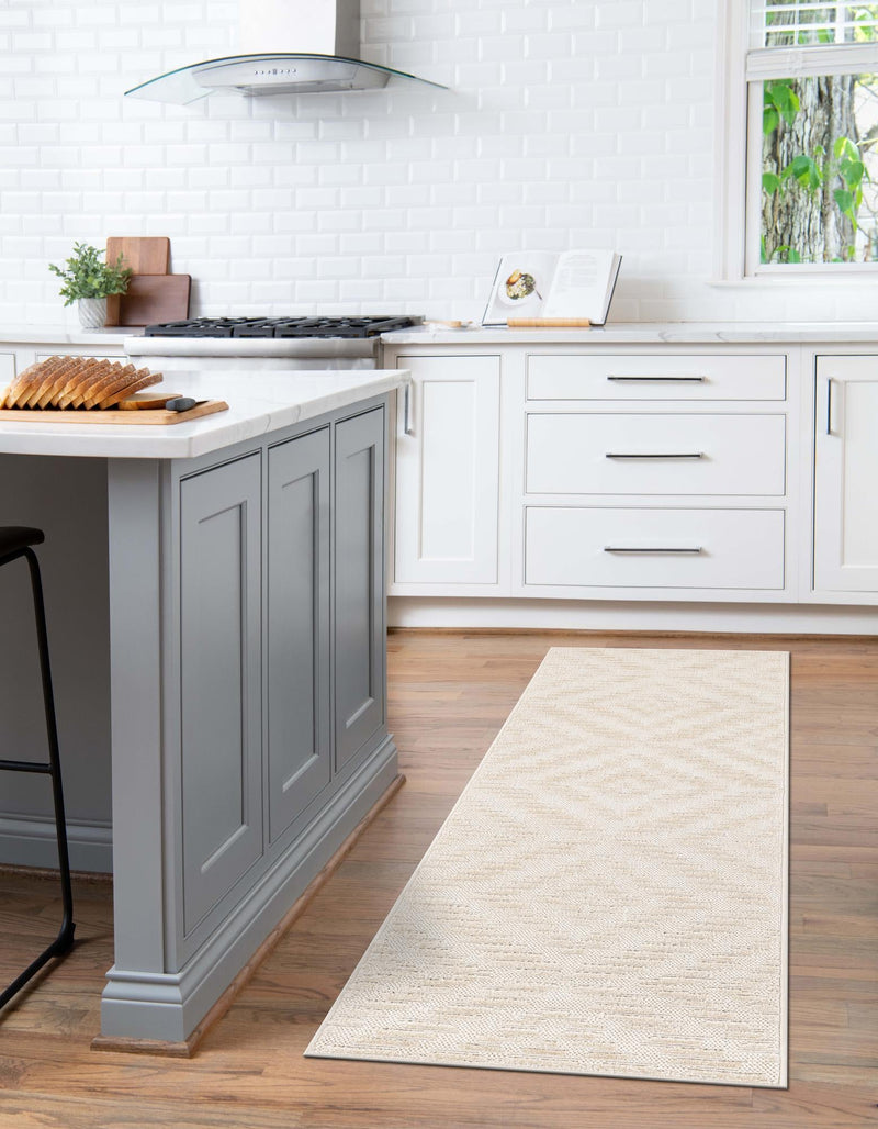 Catalina Cove Outdoor Collection Area Rug - Coronado Runner Beige and Ivory lifestyle 54
