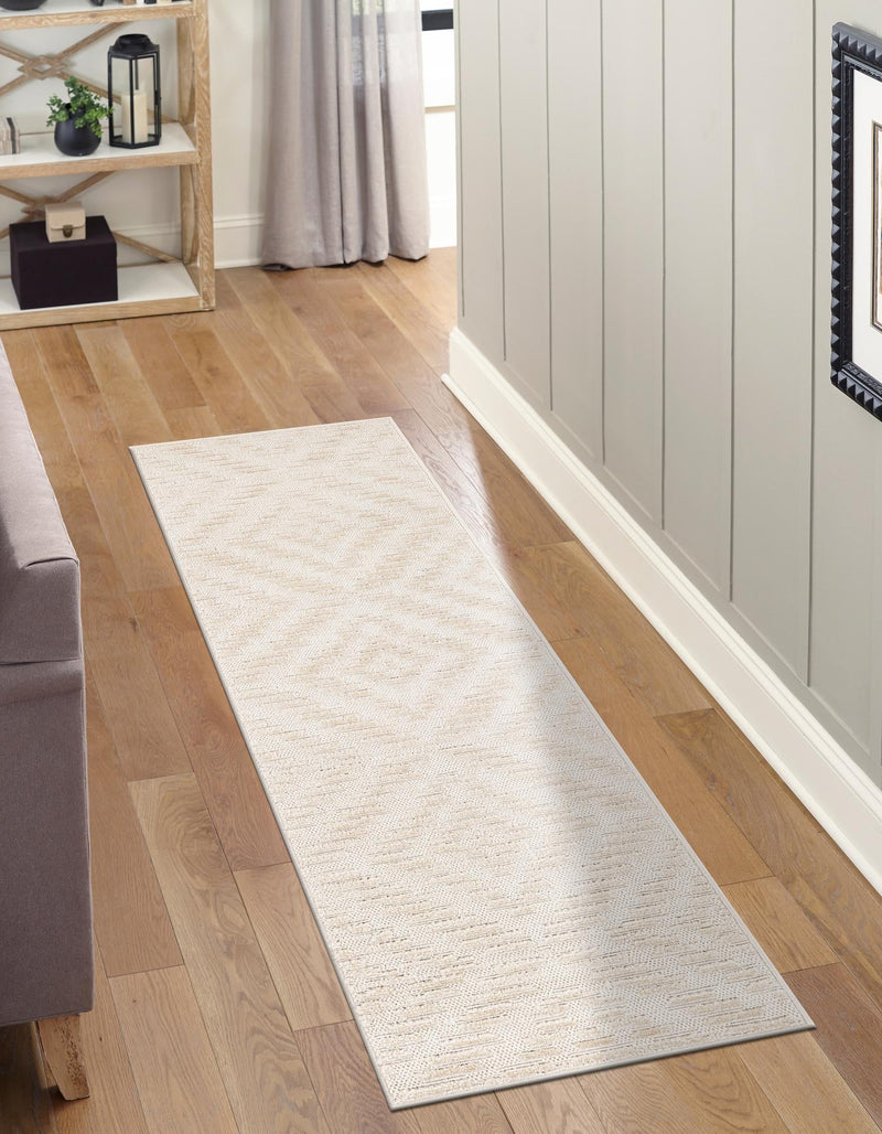 Catalina Cove Outdoor Collection Area Rug - Coronado Runner Beige and Ivory lifestyle 74
