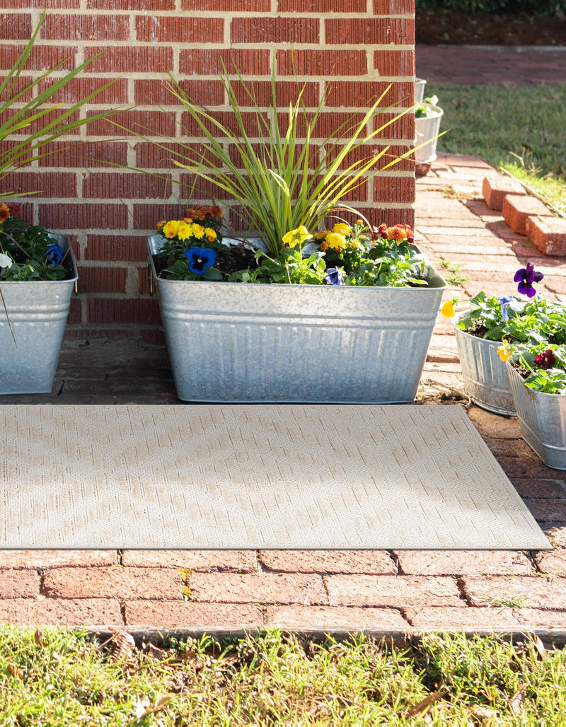 Catalina Cove Outdoor Collection Area Rug - Coronado Runner Beige and Ivory lifestyle 79