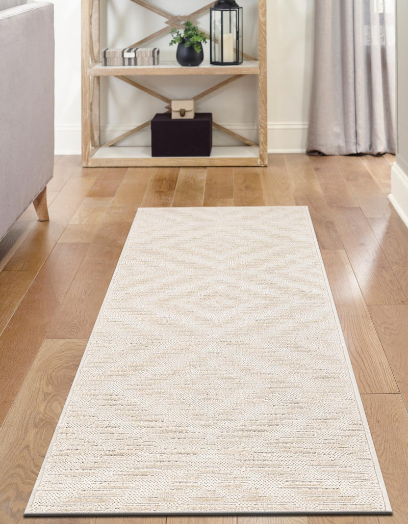 Catalina Cove Outdoor Collection Area Rug - Coronado Runner Beige and Ivory lifestyle 84