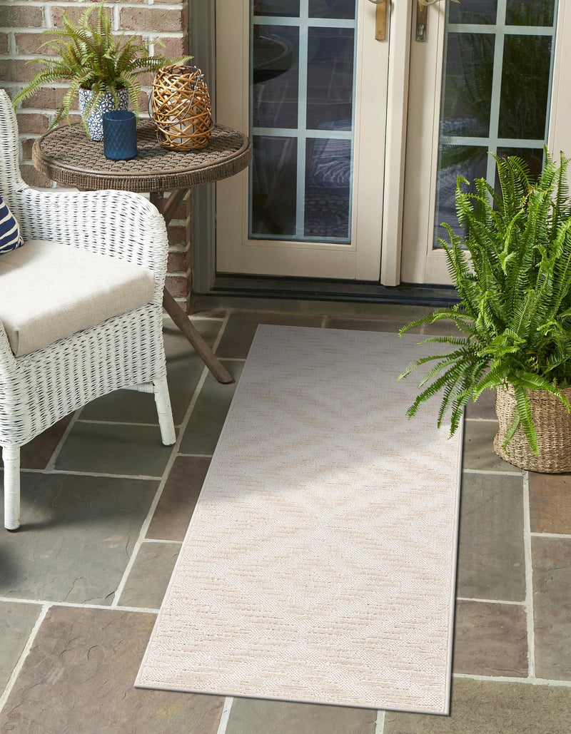 Catalina Cove Outdoor Collection Area Rug - Coronado Runner Beige and Ivory lifestyle 89