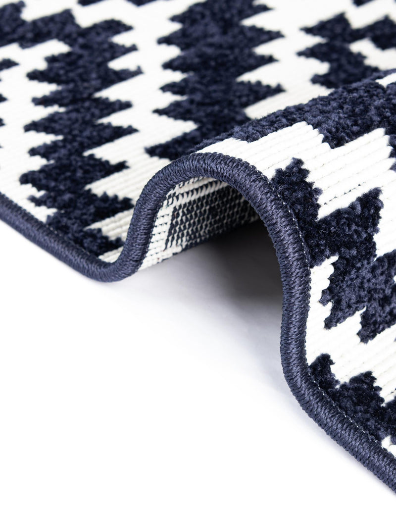 Catalina Cove Outdoor Collection Area Rug - Coronado Rectangle Navy Blue lifestyle 34
