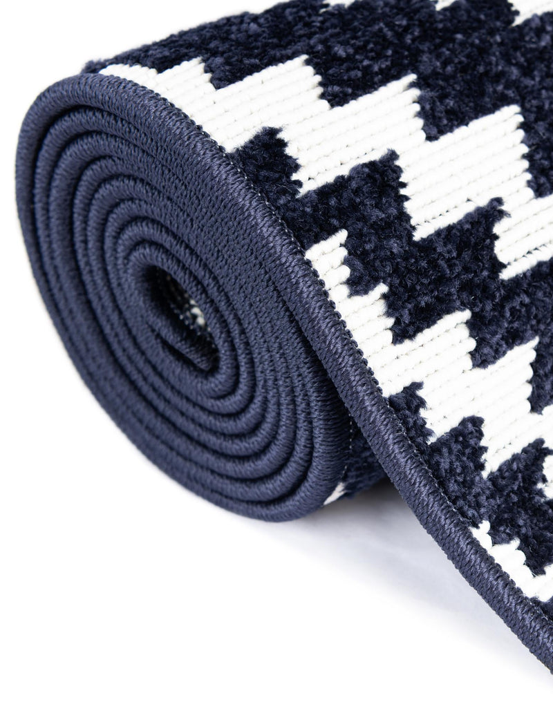 Catalina Cove Outdoor Collection Area Rug - Coronado Rectangle Navy Blue lifestyle 38