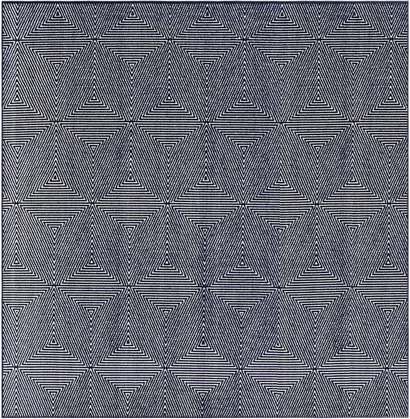 Catalina Cove Outdoor Collection Area Rug - Hermosa Square Navy Blue lifestyle 44