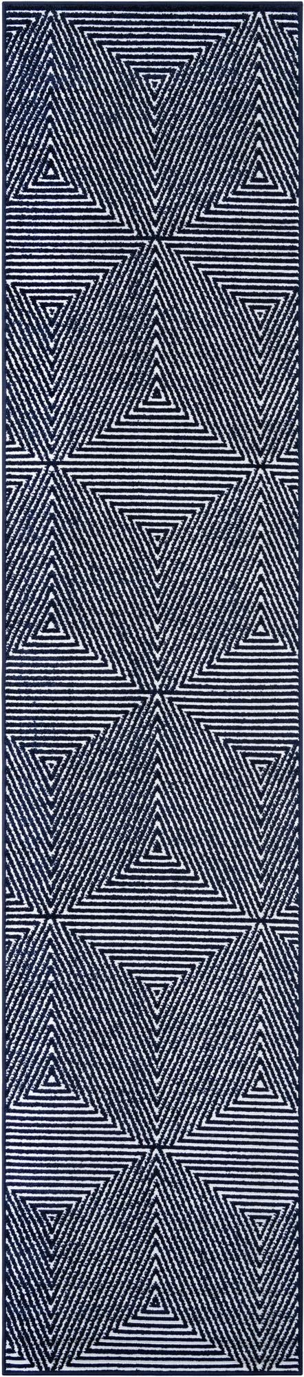 Catalina Cove Outdoor Collection Area Rug - Hermosa Runner Navy Blue lifestyle 45