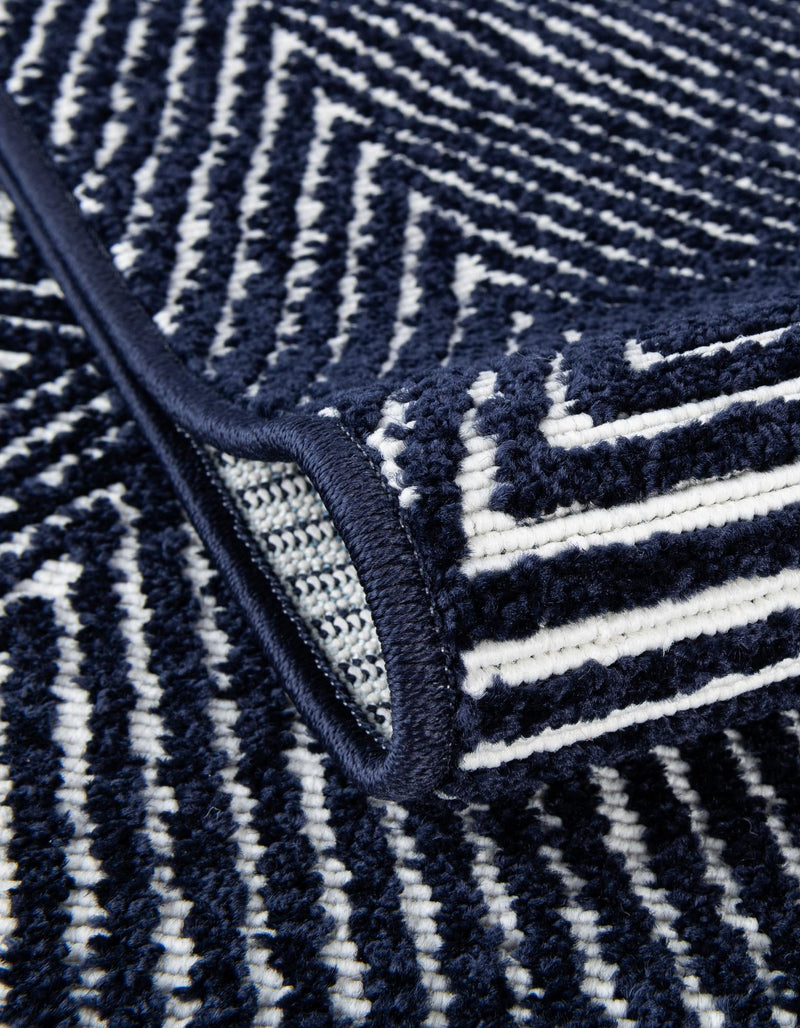 Catalina Cove Outdoor Collection Area Rug - Hermosa Rectangle Navy Blue lifestyle 25