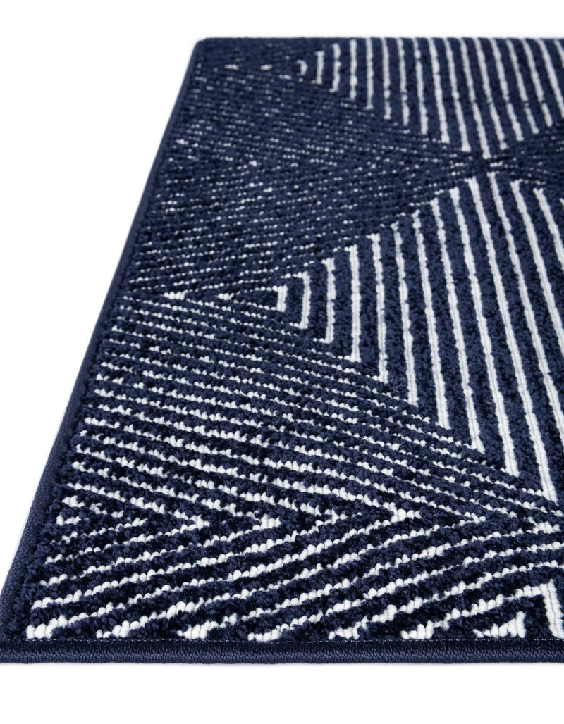 Catalina Cove Outdoor Collection Area Rug - Hermosa Rectangle Navy Blue lifestyle 27