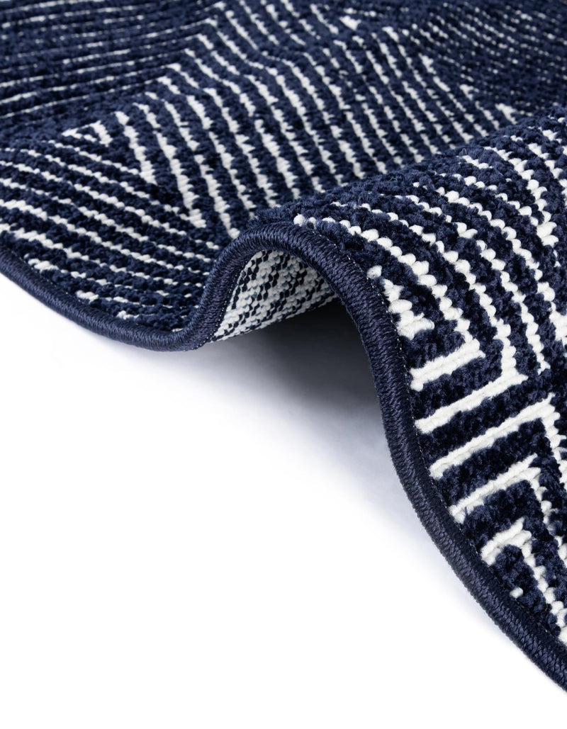 Catalina Cove Outdoor Collection Area Rug - Hermosa Rectangle Navy Blue lifestyle 33