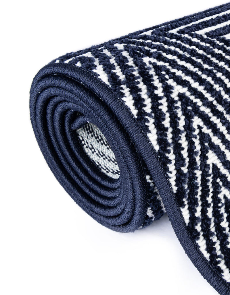Catalina Cove Outdoor Collection Area Rug - Hermosa Rectangle Navy Blue lifestyle 37