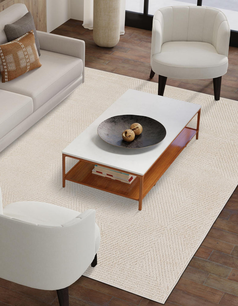Catalina Cove Outdoor Collection Area Rug - Hermosa Rectangle Beige lifestyle 26