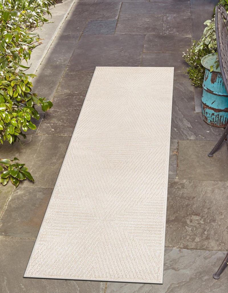 Catalina Cove Outdoor Collection Area Rug - Hermosa Runner Beige lifestyle 66