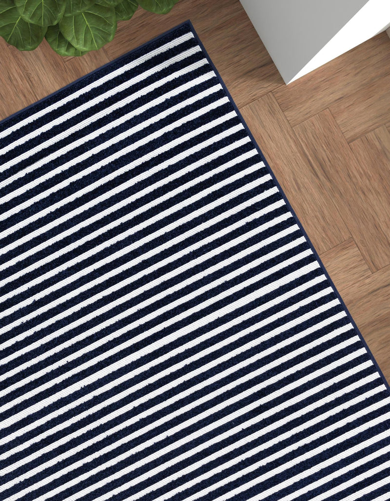 Catalina Cove Outdoor Collection Area Rug - Zuma Rectangle Navy Blue lifestyle 27