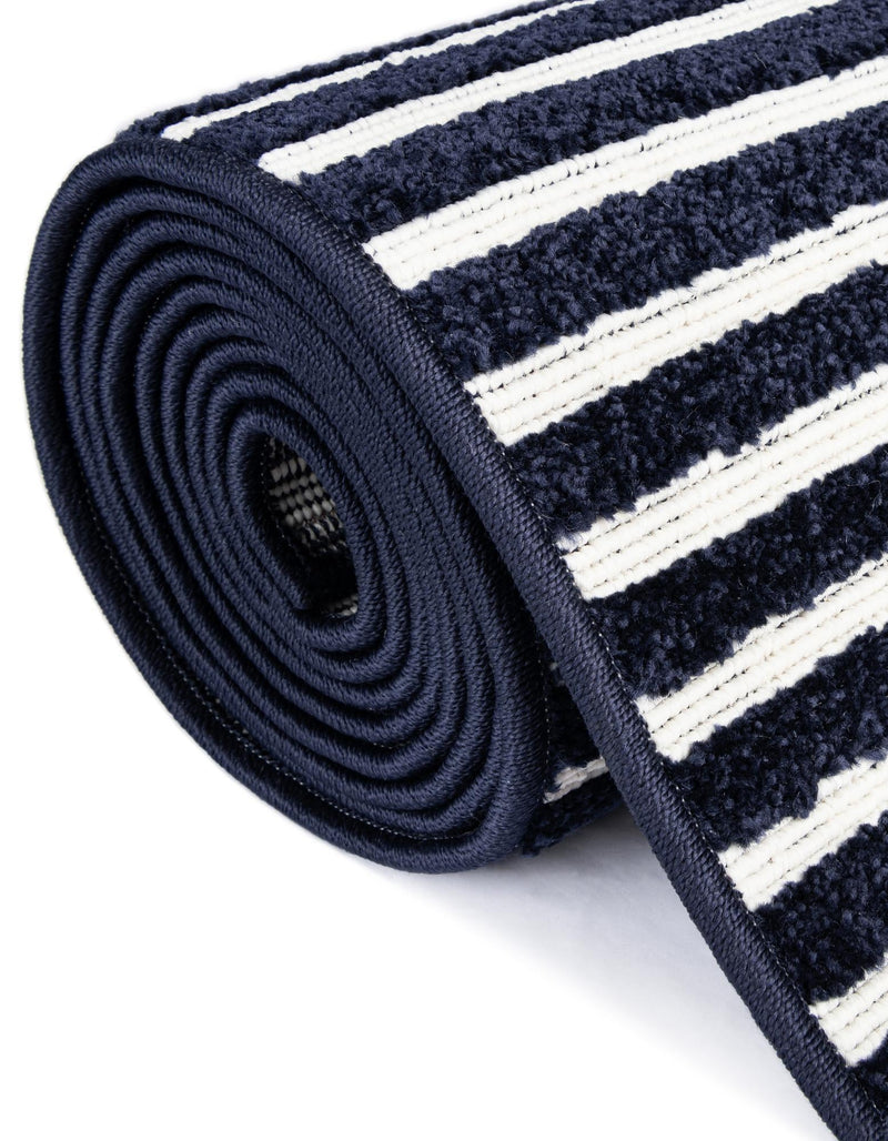 Catalina Cove Outdoor Collection Area Rug - Zuma Rectangle Navy Blue lifestyle 75
