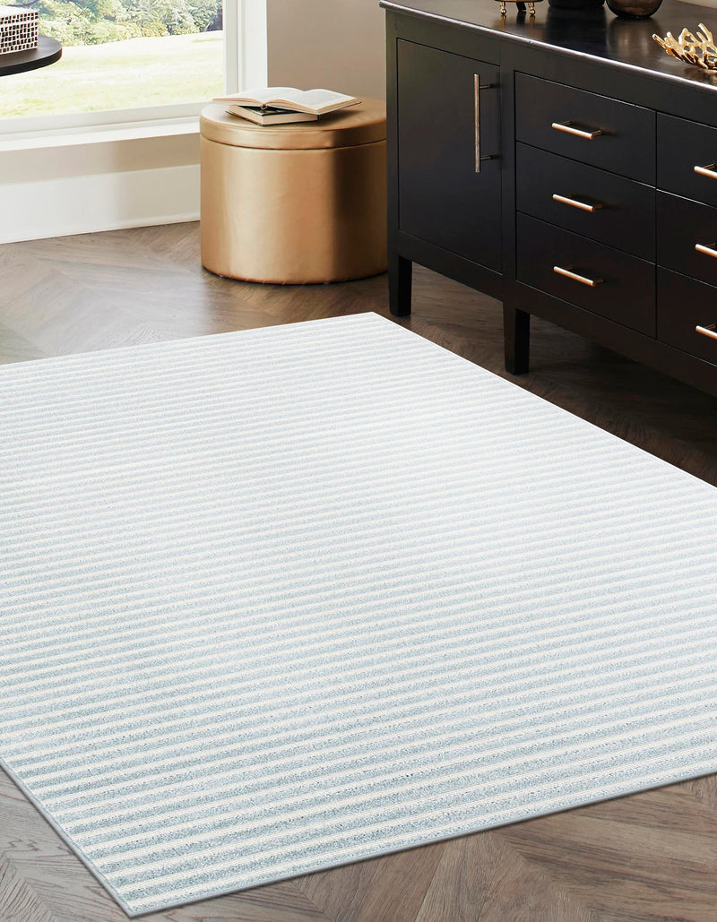 Catalina Cove Outdoor Collection Area Rug - Zuma Rectangle Light Blue lifestyle 42