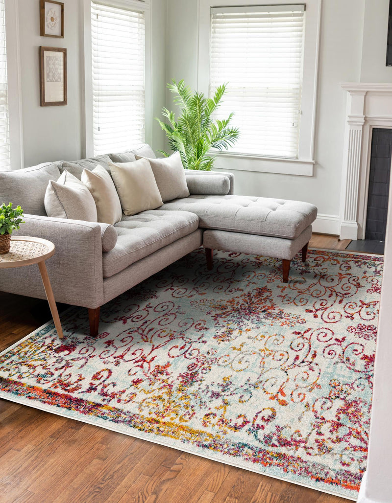 Brighton Terrace Collection Area Rug - Saltdean Rectangle Ivory lifestyle 6