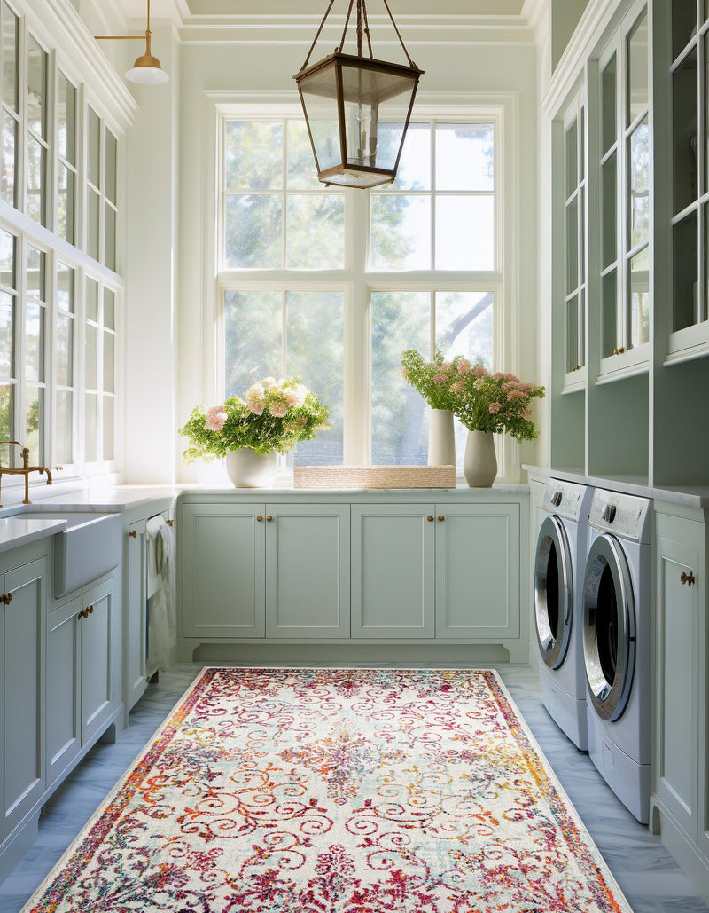 Brighton Terrace Collection Area Rug - Saltdean Rectangle Ivory lifestyle 14