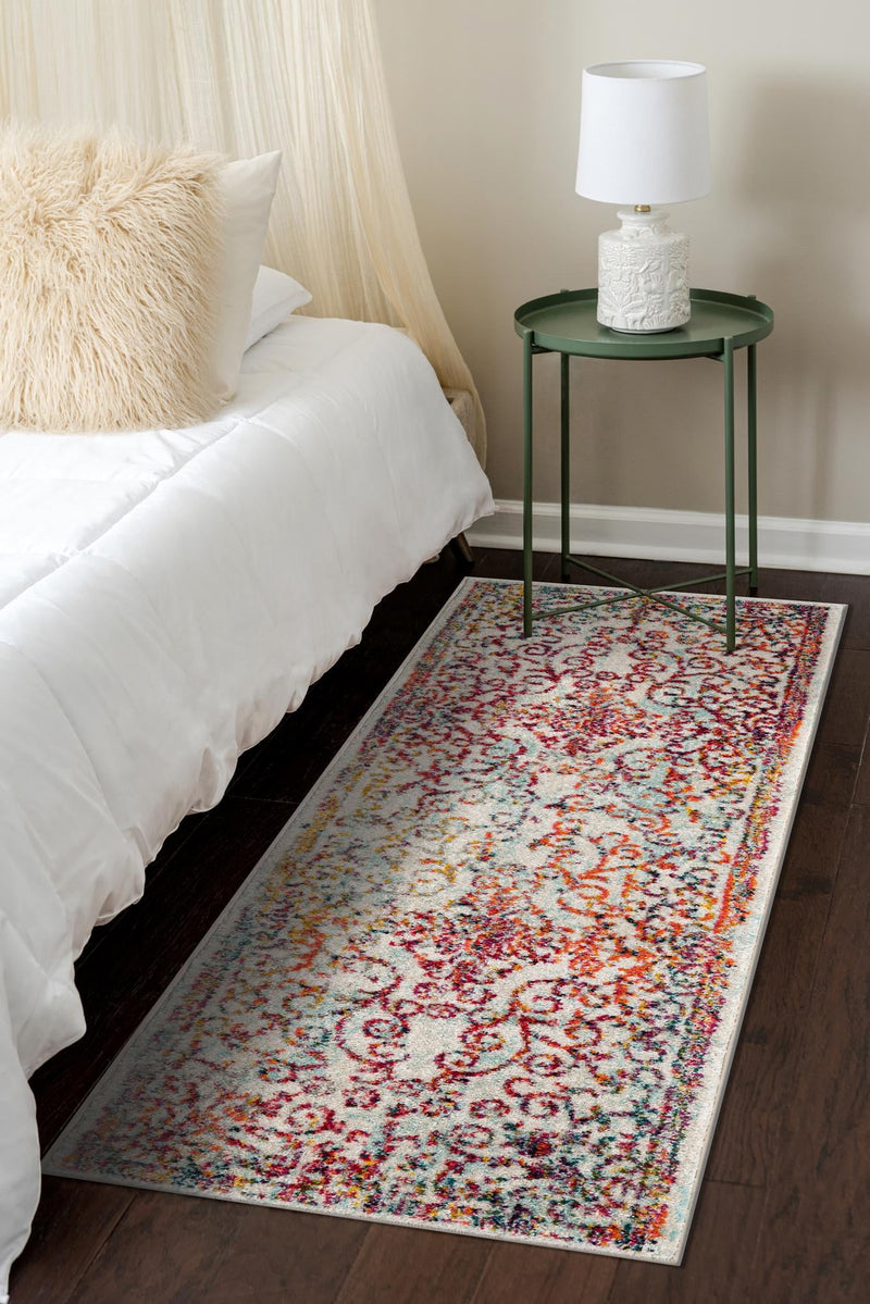 Brighton Terrace Collection Area Rug - Saltdean Runner Ivory lifestyle 50