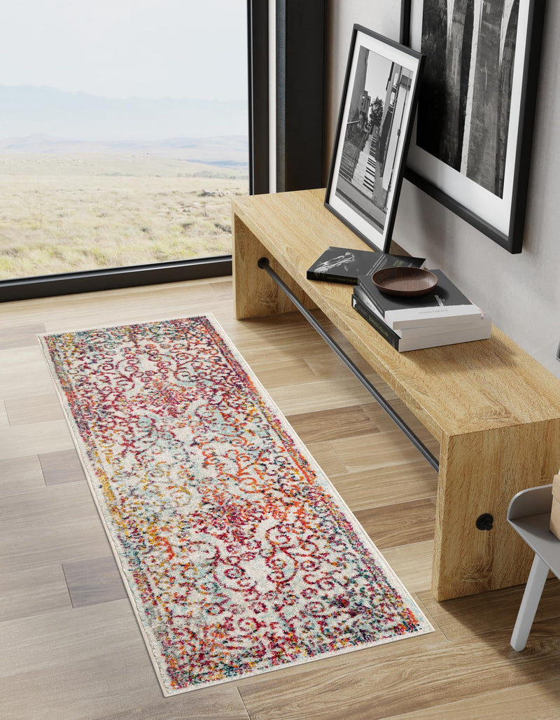 Brighton Terrace Collection Area Rug - Saltdean Runner Ivory lifestyle 65