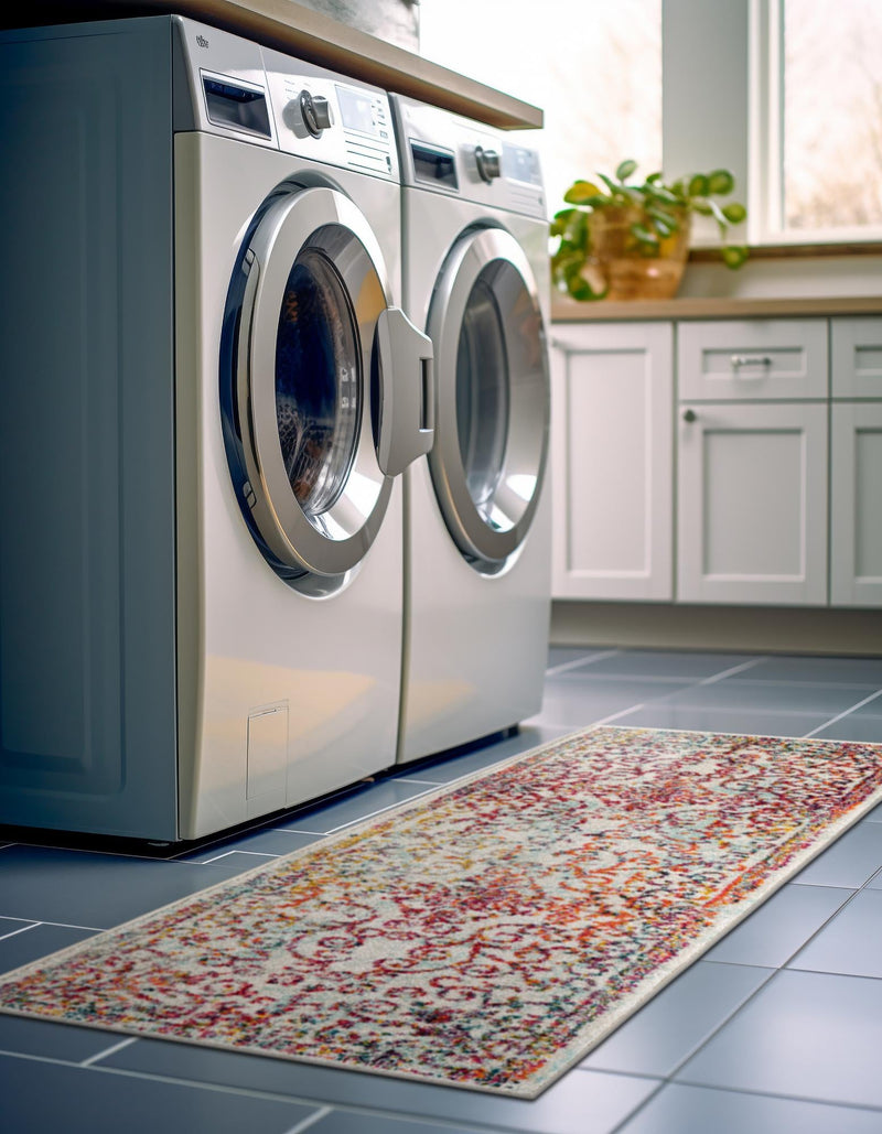 Brighton Terrace Collection Area Rug - Saltdean Runner Ivory lifestyle 75