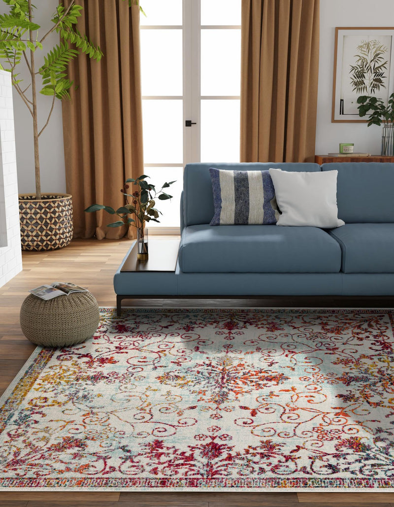 Brighton Terrace Collection Area Rug - Saltdean Square Ivory lifestyle 51