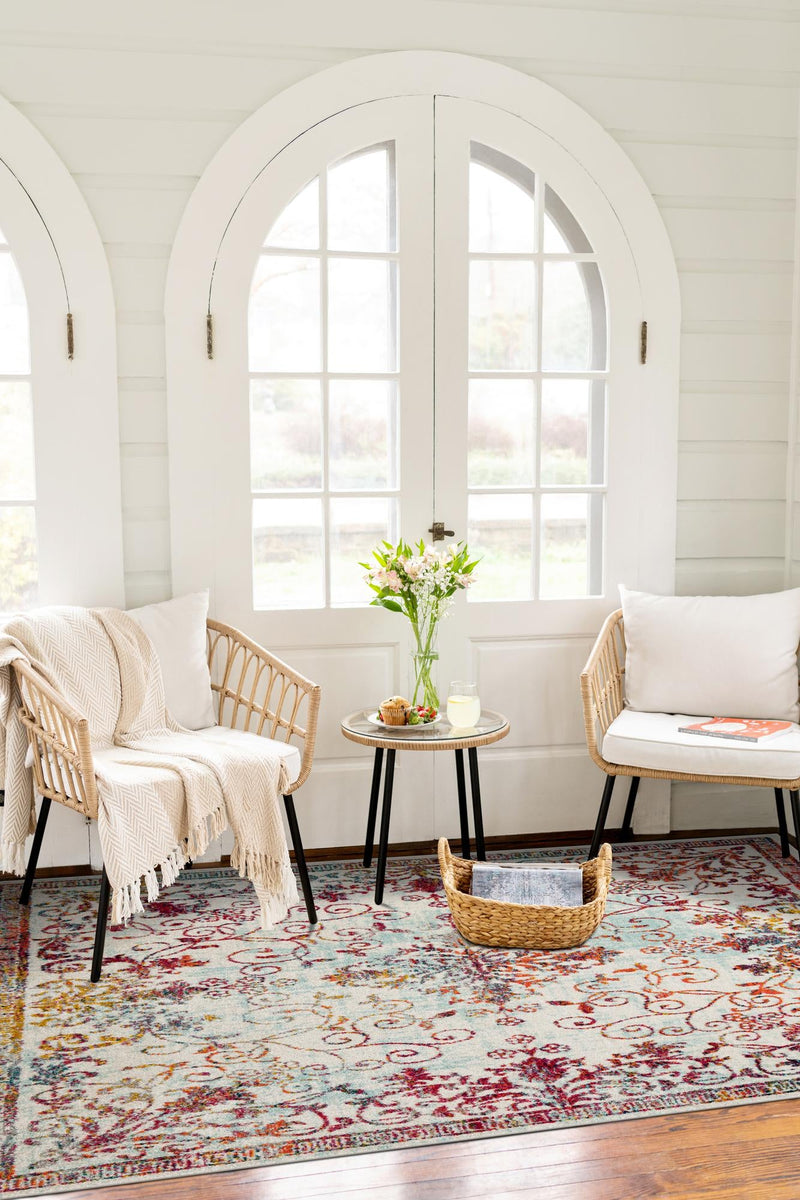 Brighton Terrace Collection Area Rug - Saltdean Square Ivory lifestyle 56