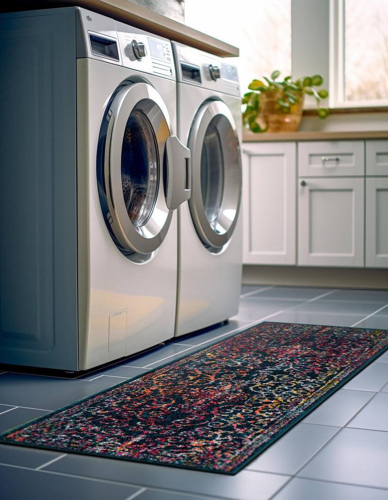 Brighton Terrace Collection Area Rug - Saltdean Runner Navy Blue lifestyle 72