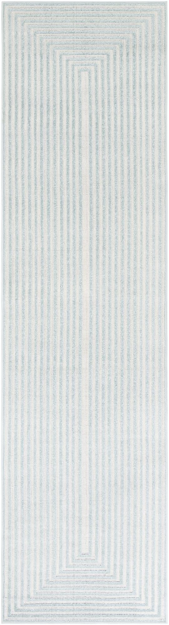 Catalina Cove Outdoor Collection Area Rug - Avalon Runner Light Blue lifestyle 47