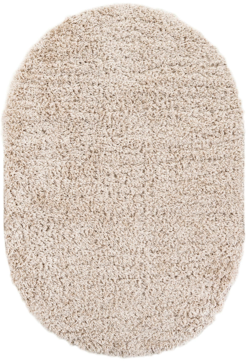 Eternal Plush Oasis Collection Area Rug - Tranquility (Linen) Oval Linen lifestyle 21