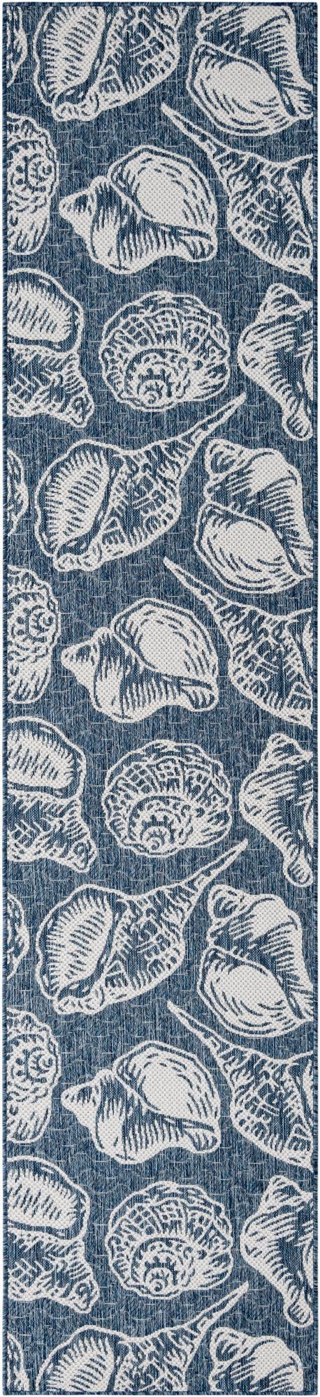 Seaside Haven Rugs Collection Area Rug - Lighthouse (Navy Blue and Ivory) Runner Navy Blue and Ivory Main