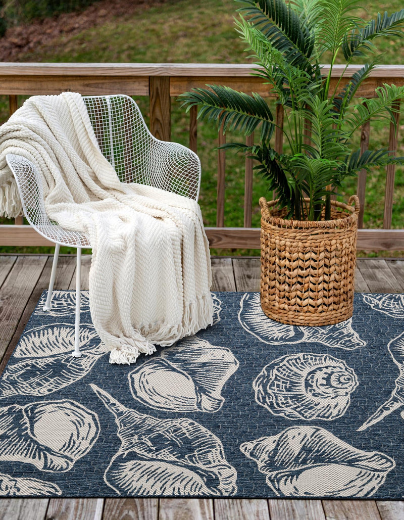 Seaside Haven Rugs Collection Area Rug - Lighthouse (Navy Blue and Ivory) Rectangle Navy Blue and Ivory lifestyle 3