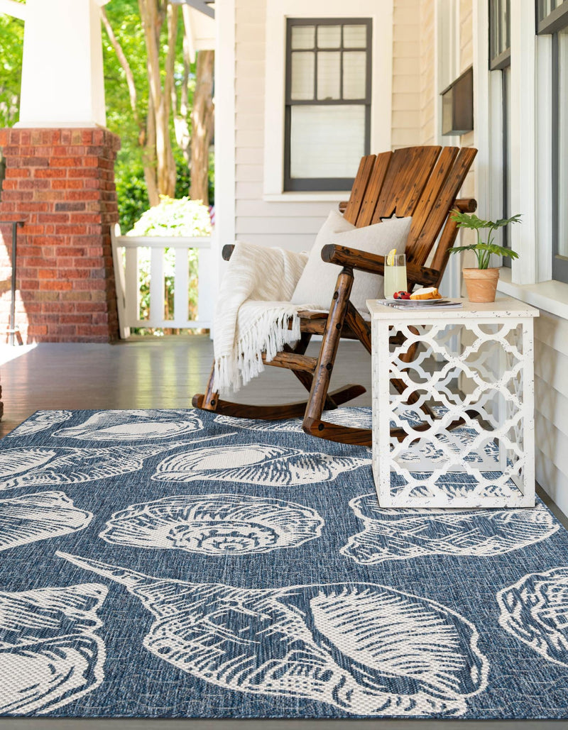 Seaside Haven Rugs Collection Area Rug - Lighthouse (Navy Blue and Ivory) Rectangle Navy Blue and Ivory lifestyle 6