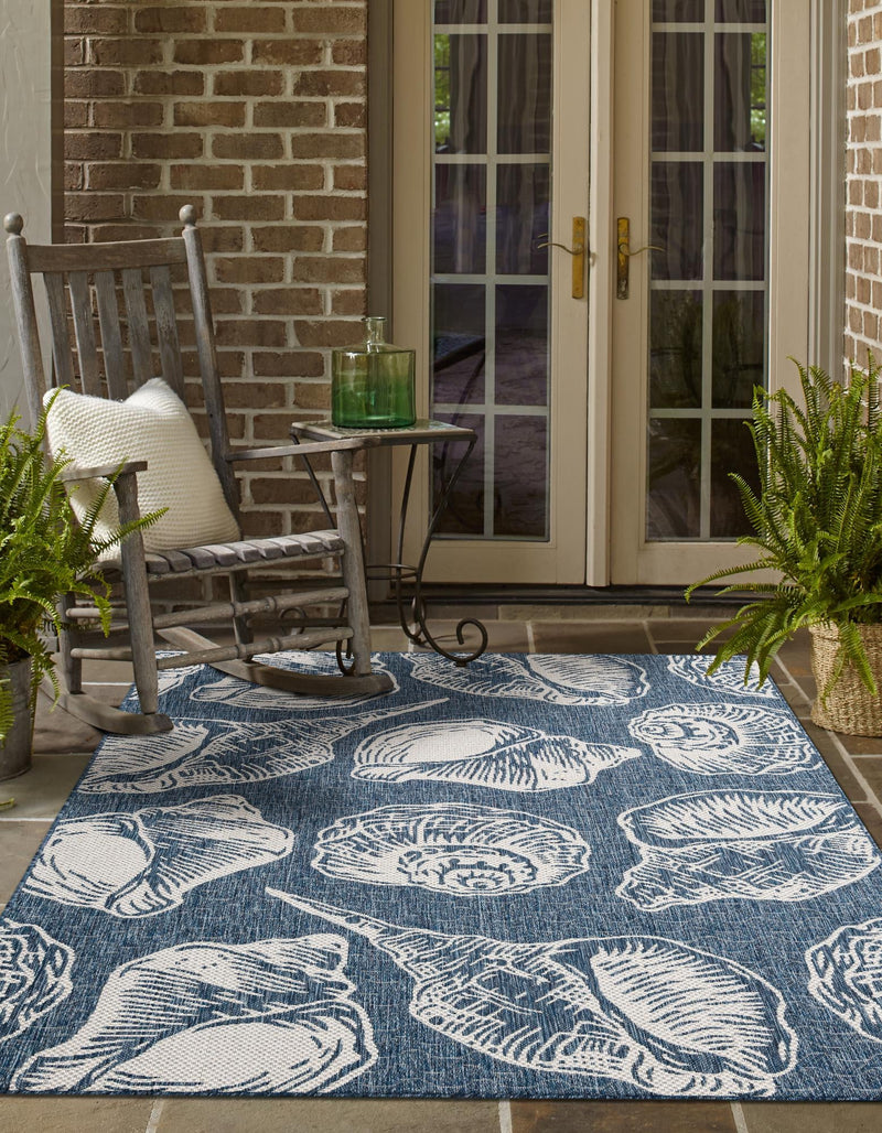 Seaside Haven Rugs Collection Area Rug - Lighthouse (Navy Blue and Ivory) Rectangle Navy Blue and Ivory lifestyle 7