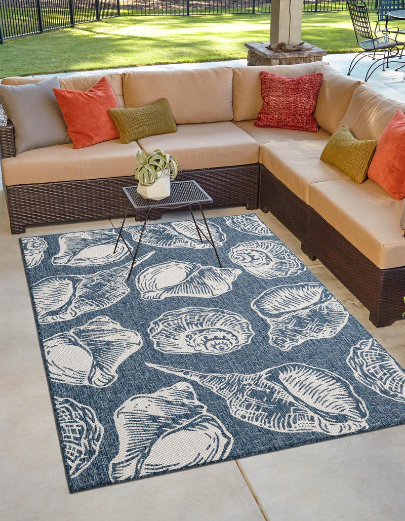 Seaside Haven Rugs Collection Area Rug - Lighthouse (Navy Blue and Ivory) Rectangle Navy Blue and Ivory lifestyle 8