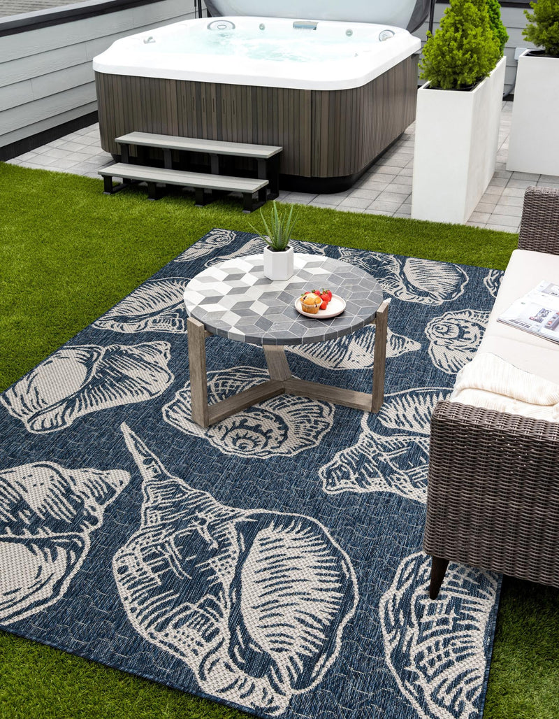 Seaside Haven Rugs Collection Area Rug - Lighthouse (Navy Blue and Ivory) Rectangle Navy Blue and Ivory lifestyle 10