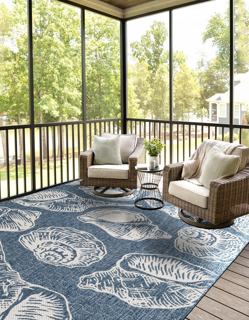 Seaside Haven Rugs Collection Area Rug - Lighthouse (Navy Blue and Ivory) Rectangle Navy Blue and Ivory lifestyle 12
