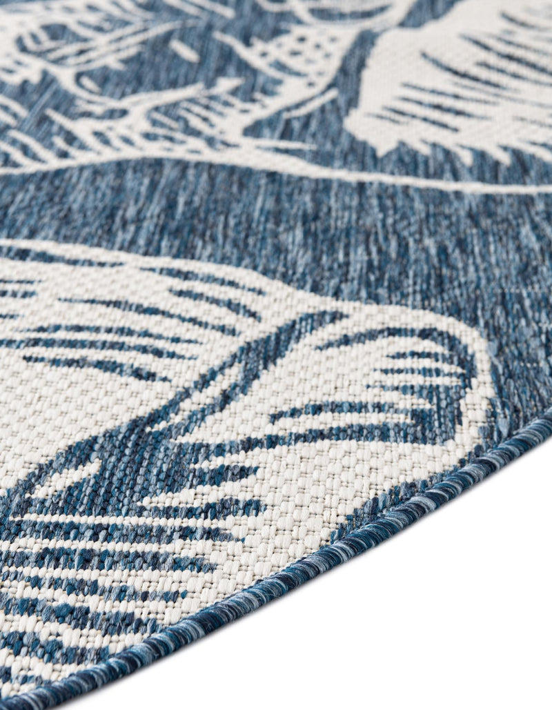 Seaside Haven Rugs Collection Area Rug - Lighthouse (Navy Blue and Ivory) Round Navy Blue and Ivory lifestyle 13