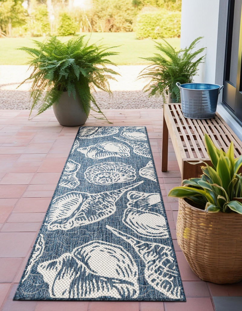 Seaside Haven Rugs Collection Area Rug - Lighthouse (Navy Blue and Ivory) Runner Navy Blue and Ivory lifestyle 0