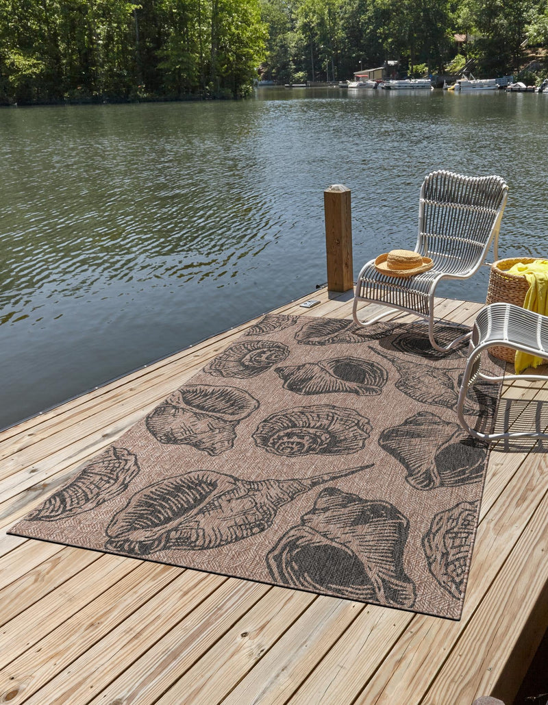 Seaside Haven Rugs Collection Area Rug - Lighthouse (Brown and Black) Rectangle Brown and Black lifestyle 0