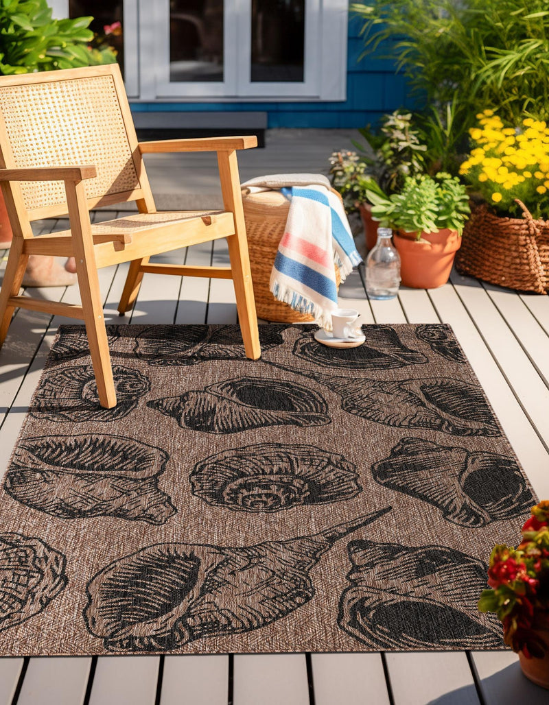 Seaside Haven Rugs Collection Area Rug - Lighthouse (Brown and Black) Rectangle Brown and Black lifestyle 7