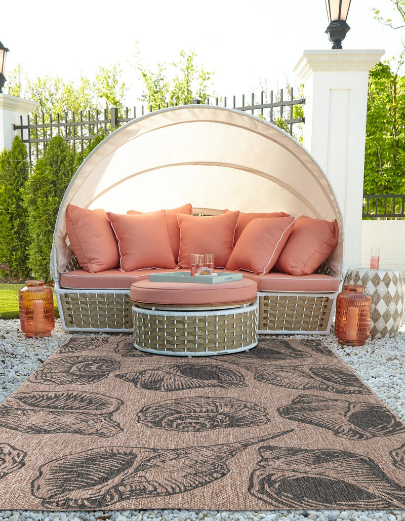 Seaside Haven Rugs Collection Area Rug - Lighthouse (Brown and Black) Rectangle Brown and Black lifestyle 8