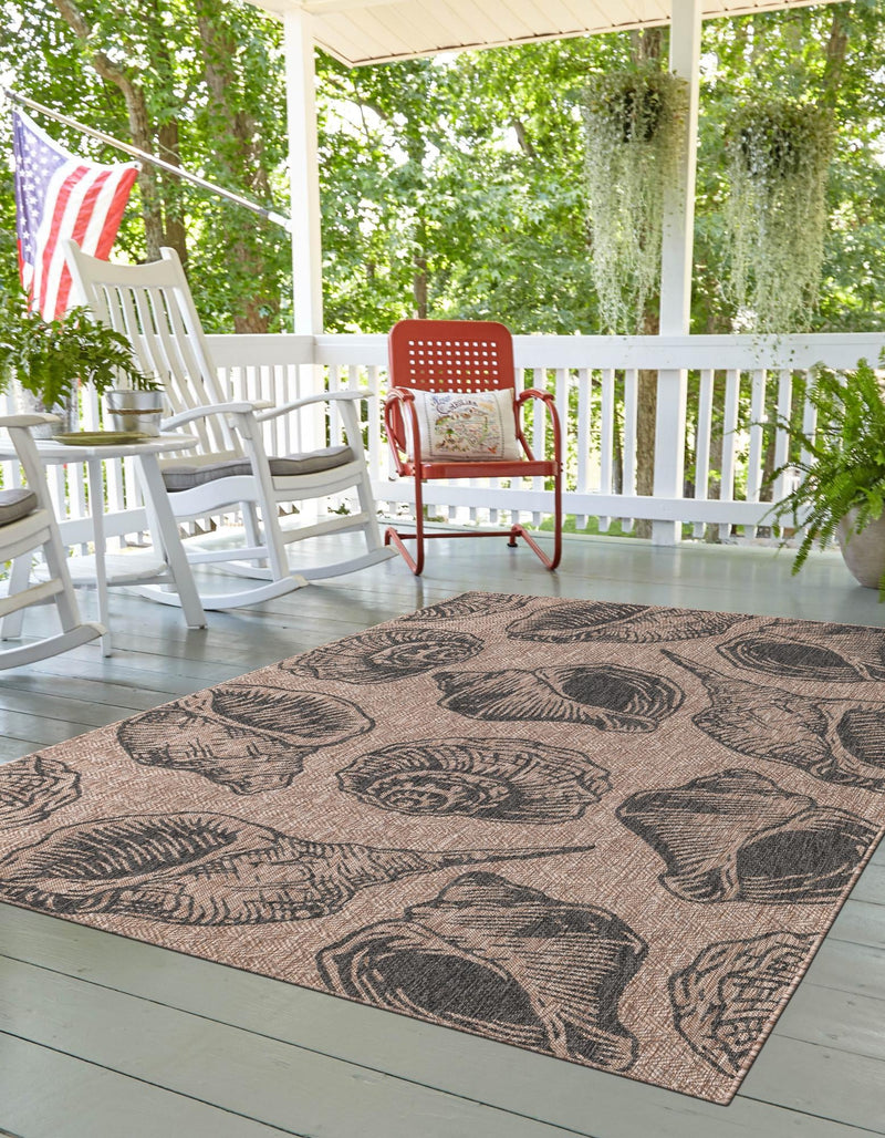 Seaside Haven Rugs Collection Area Rug - Lighthouse (Brown and Black) Rectangle Brown and Black lifestyle 9