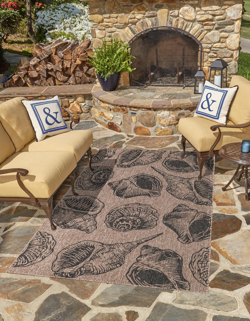 Seaside Haven Rugs Collection Area Rug - Lighthouse (Brown and Black) Rectangle Brown and Black lifestyle 10