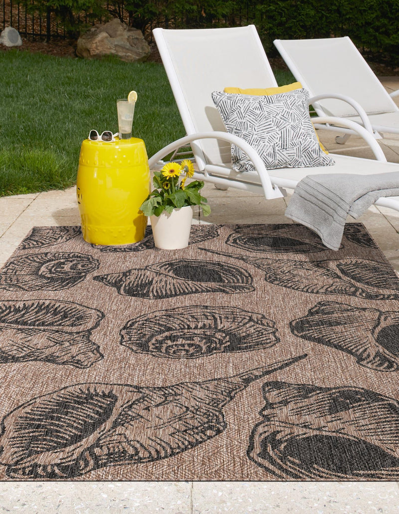 Seaside Haven Rugs Collection Area Rug - Lighthouse (Brown and Black) Rectangle Brown and Black lifestyle 12