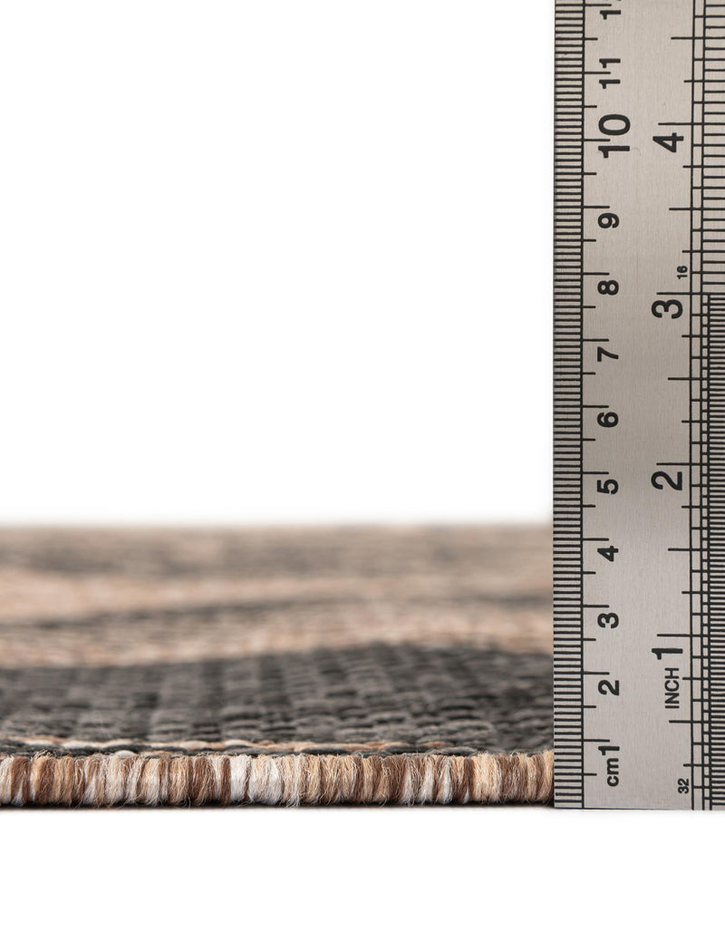 Seaside Haven Rugs Collection Area Rug - Lighthouse (Brown and Black) Round Brown and Black lifestyle 11