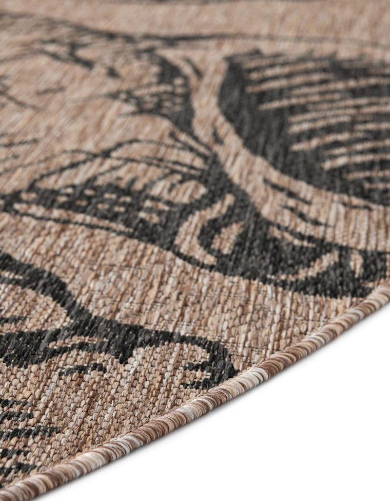Seaside Haven Rugs Collection Area Rug - Lighthouse (Brown and Black) Round Brown and Black lifestyle 13