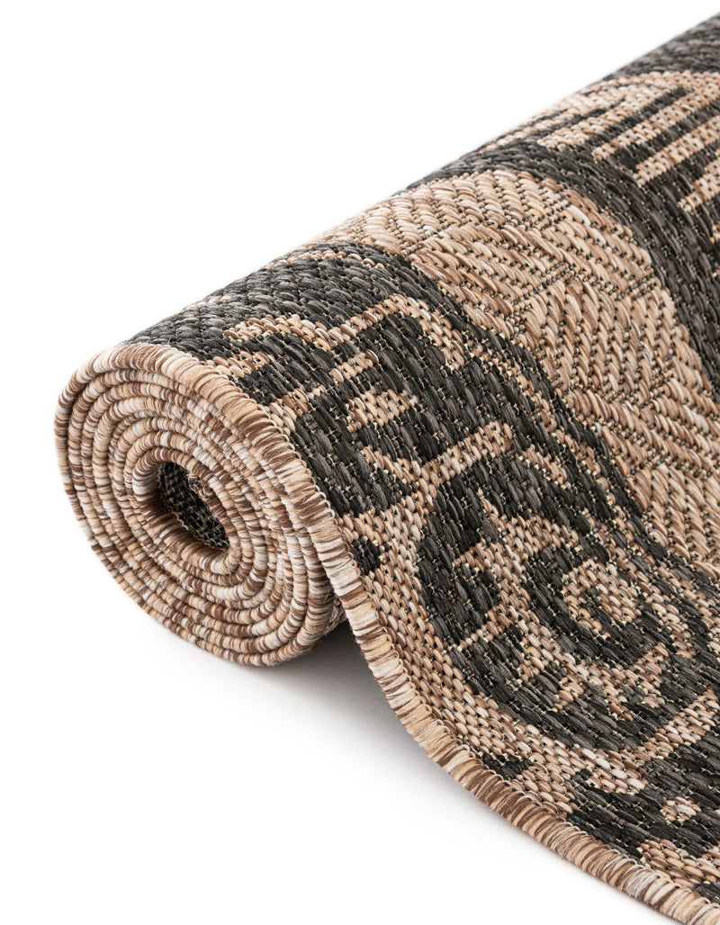 Seaside Haven Rugs Collection Area Rug - Lighthouse (Brown and Black) Round Brown and Black lifestyle 20