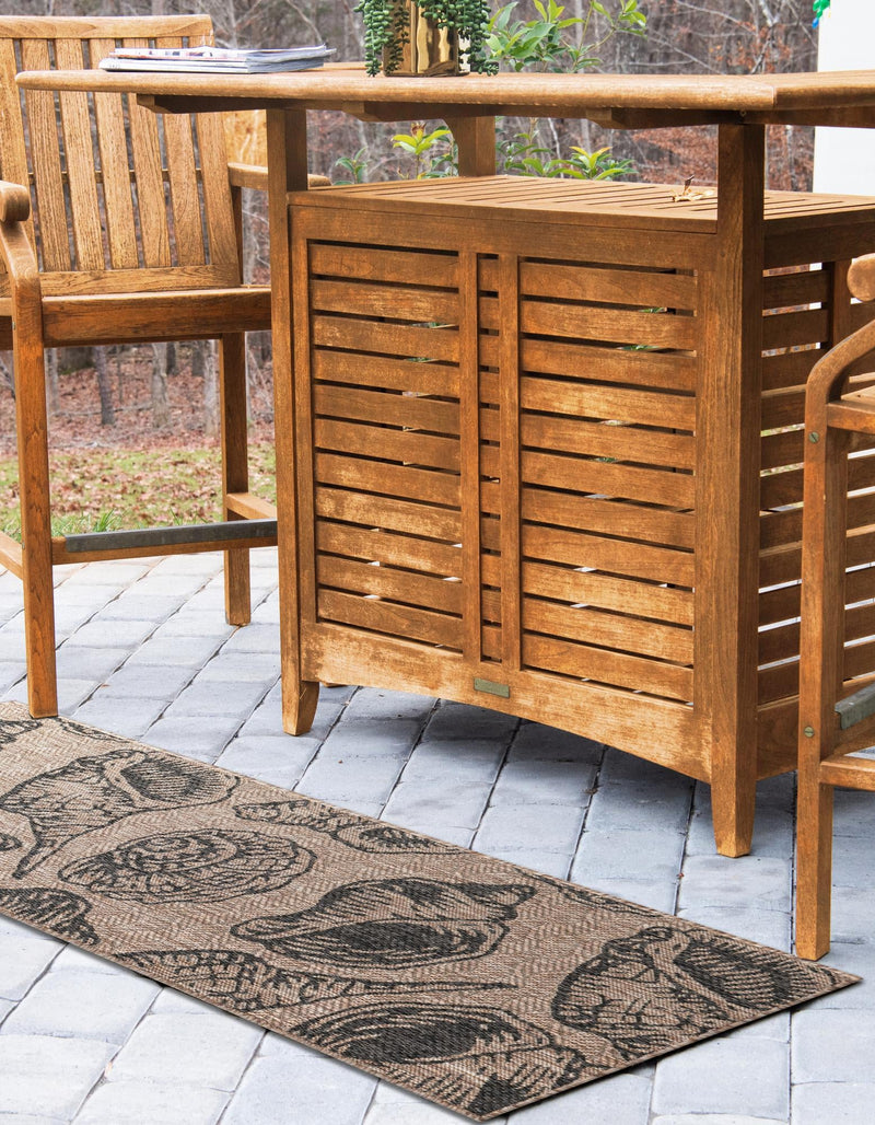 Seaside Haven Rugs Collection Area Rug - Lighthouse (Brown and Black) Runner Brown and Black lifestyle 3
