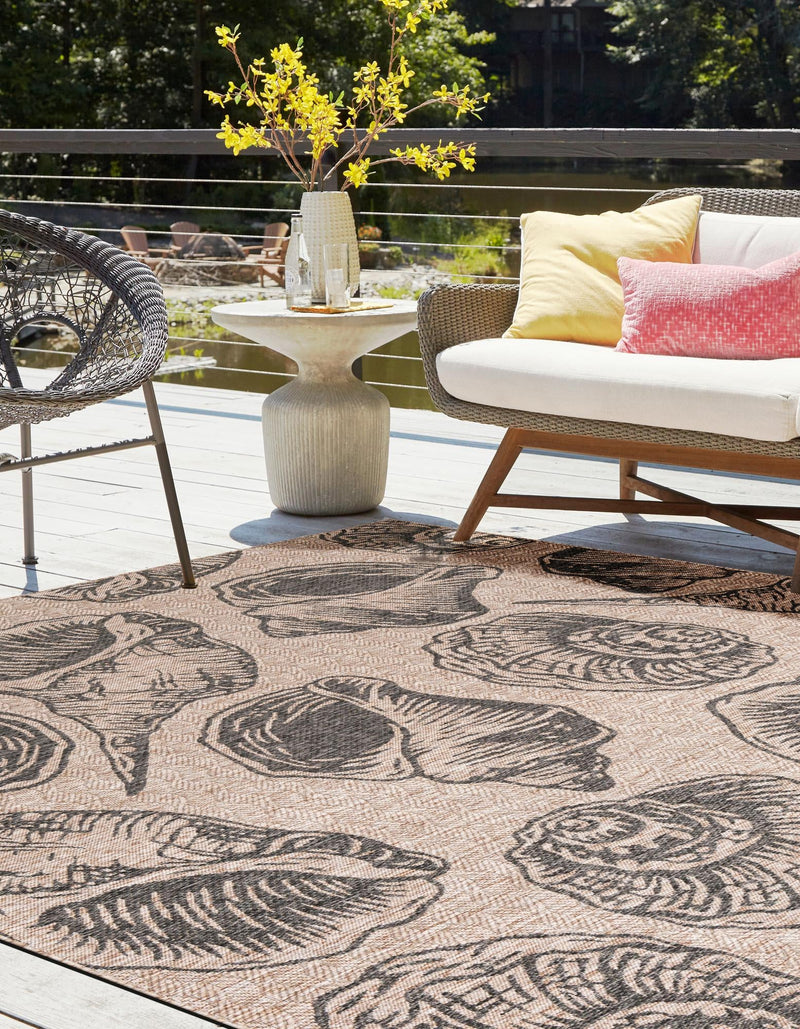 Seaside Haven Rugs Collection Area Rug - Lighthouse (Brown and Black) Square Brown and Black lifestyle 7