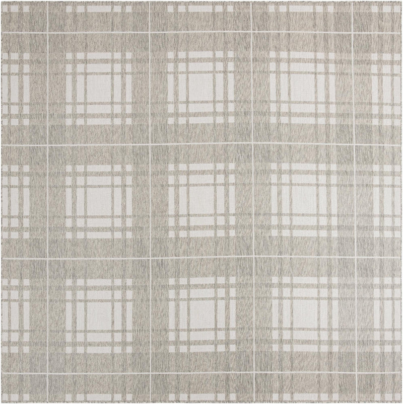 Patio Plaid Collection Area Rug - Terrace Square Gray Main