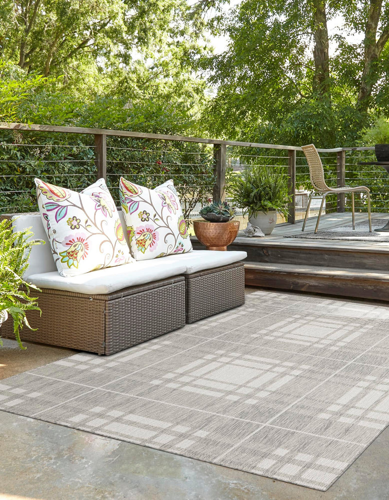 Patio Plaid Collection Area Rug - Terrace Rectangle Gray lifestyle 8